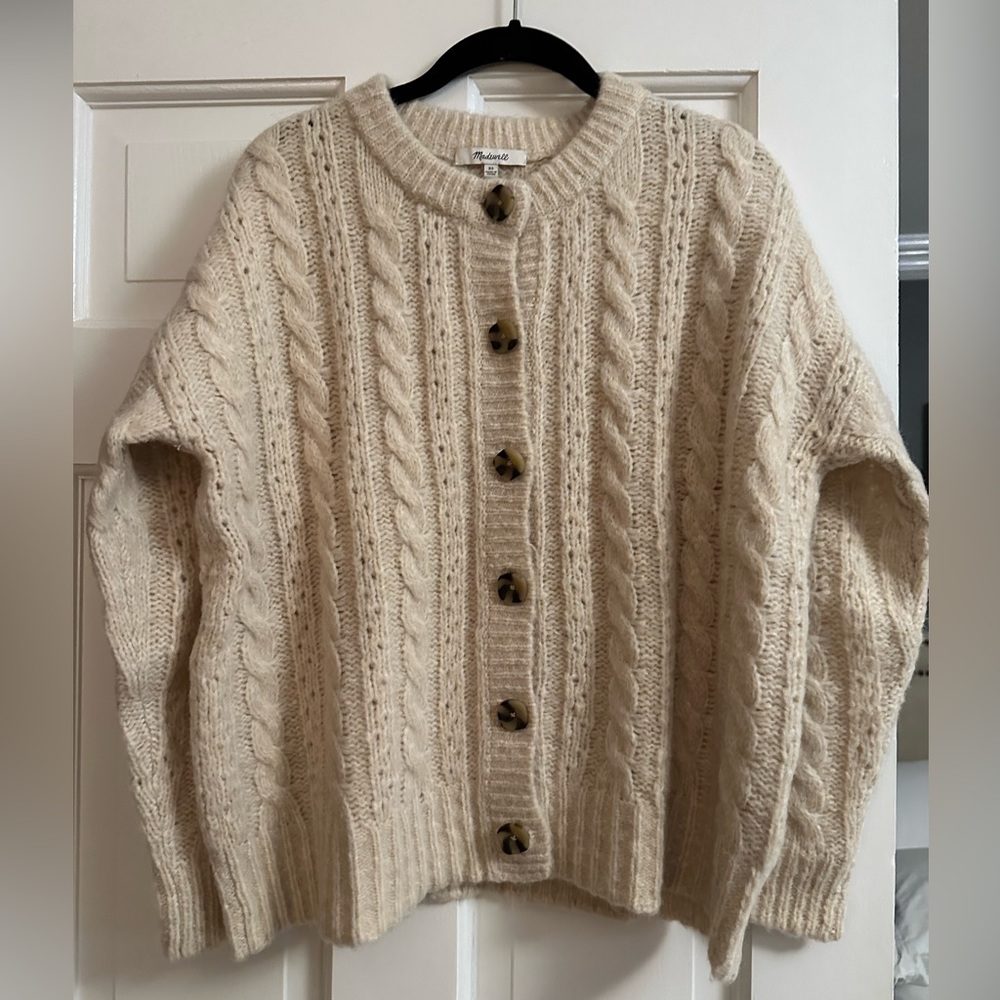 Madewell cable cardigan